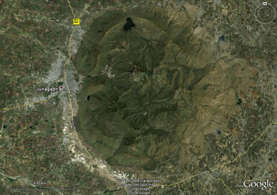 Ch 27, Fig 2, Satellite image of Mount Girnar
